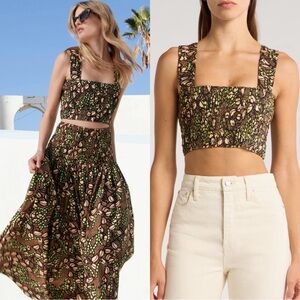 NEW NWT A.LC. Cielo Smocked Crop Tank